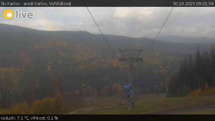 Ski Karlov - areál Karlov - Vyhlídková - 30.10.2025 v 09:31 Ski Karlov - areál Karlov - Vyhlídková - 30.10.2025 v 09:31