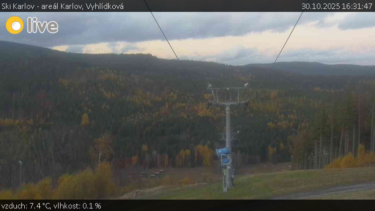 Ski Karlov - areál Karlov - Vyhlídková - 30.10.2025 v 16:31 Ski Karlov - areál Karlov - Vyhlídková - 30.10.2025 v 16:31