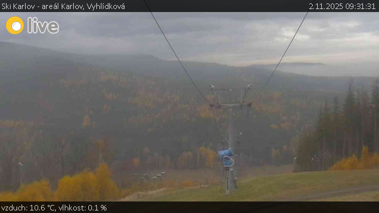 Ski Karlov - areál Karlov - Vyhlídková - 2.11.2025 v 09:31 Ski Karlov - areál Karlov - Vyhlídková - 2.11.2025 v 09:31