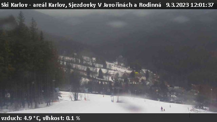 Ski Karlov - areál Karlov - Sjezdovky V Javořinách a Rodinná - 9.3.2023 v 12:01