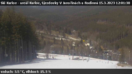 Ski Karlov - areál Karlov - Sjezdovky V Javořinách a Rodinná - 15.3.2023 v 12:01