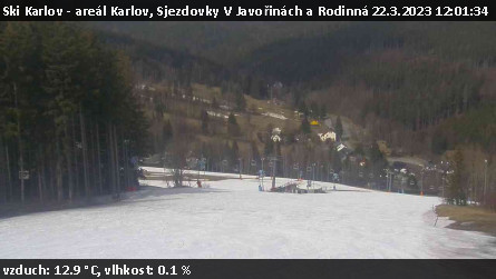 Ski Karlov - areál Karlov - Sjezdovky V Javořinách a Rodinná - 22.3.2023 v 12:01
