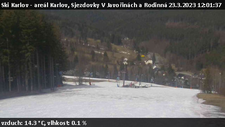Ski Karlov - areál Karlov - Sjezdovky V Javořinách a Rodinná - 23.3.2023 v 12:01