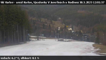Ski Karlov - areál Karlov - Sjezdovky V Javořinách a Rodinná - 30.3.2023 v 12:01