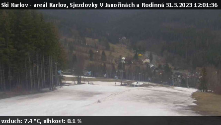 Ski Karlov - areál Karlov - Sjezdovky V Javořinách a Rodinná - 31.3.2023 v 12:01