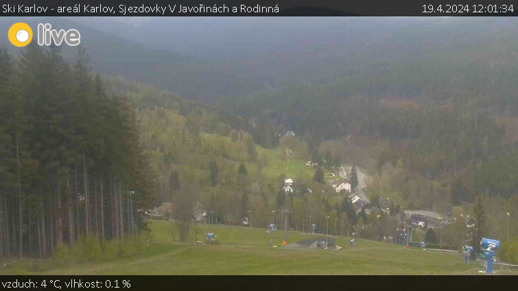 Ski Karlov - areál Karlov - Sjezdovky V Javořinách a Rodinná - 19.4.2024 v 12:01 Ski Karlov - areál Karlov - Sjezdovky V Javořinách a Rodinná - 19.4.2024 v 12:01
