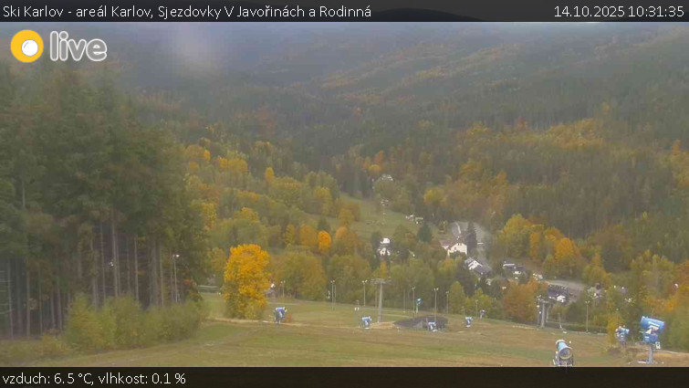 Ski Karlov - areál Karlov - Sjezdovky V Javořinách a Rodinná - 14.10.2025 v 10:31 Ski Karlov - areál Karlov - Sjezdovky V Javořinách a Rodinná - 14.10.2025 v 10:31