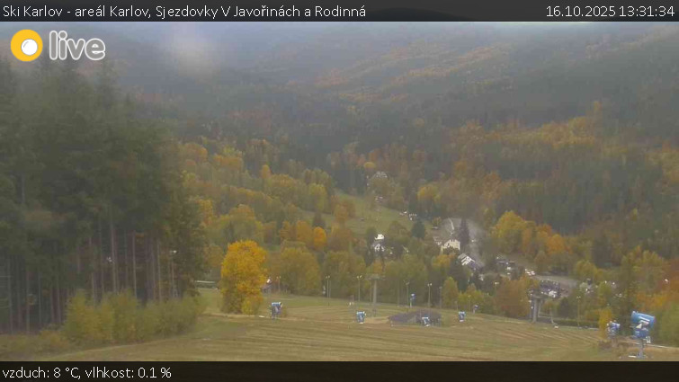 Ski Karlov - areál Karlov - Sjezdovky V Javořinách a Rodinná - 16.10.2025 v 13:31 Ski Karlov - areál Karlov - Sjezdovky V Javořinách a Rodinná - 16.10.2025 v 13:31
