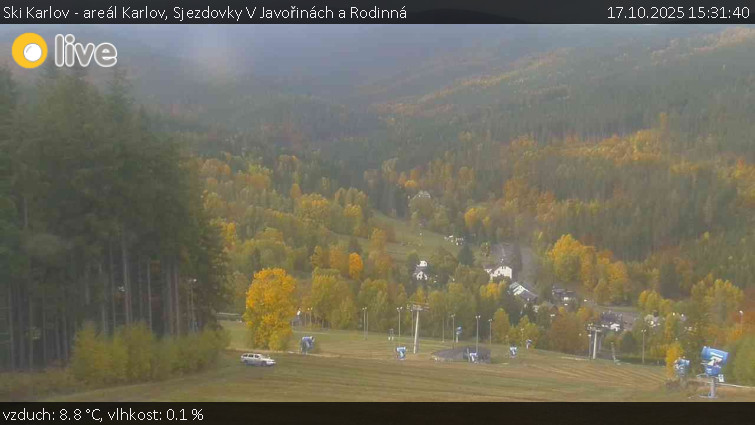 Ski Karlov - areál Karlov - Sjezdovky V Javořinách a Rodinná - 17.10.2025 v 15:31 Ski Karlov - areál Karlov - Sjezdovky V Javořinách a Rodinná - 17.10.2025 v 15:31