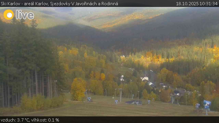 Ski Karlov - areál Karlov - Sjezdovky V Javořinách a Rodinná - 18.10.2025 v 10:31 Ski Karlov - areál Karlov - Sjezdovky V Javořinách a Rodinná - 18.10.2025 v 10:31