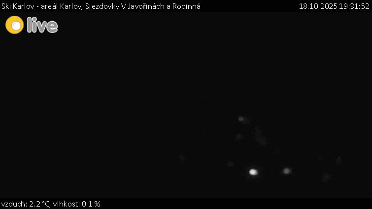 Ski Karlov - areál Karlov - Sjezdovky V Javořinách a Rodinná - 18.10.2025 v 19:31 Ski Karlov - areál Karlov - Sjezdovky V Javořinách a Rodinná - 18.10.2025 v 19:31