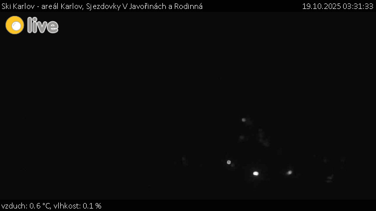 Ski Karlov - areál Karlov - Sjezdovky V Javořinách a Rodinná - 19.10.2025 v 03:31 Ski Karlov - areál Karlov - Sjezdovky V Javořinách a Rodinná - 19.10.2025 v 03:31