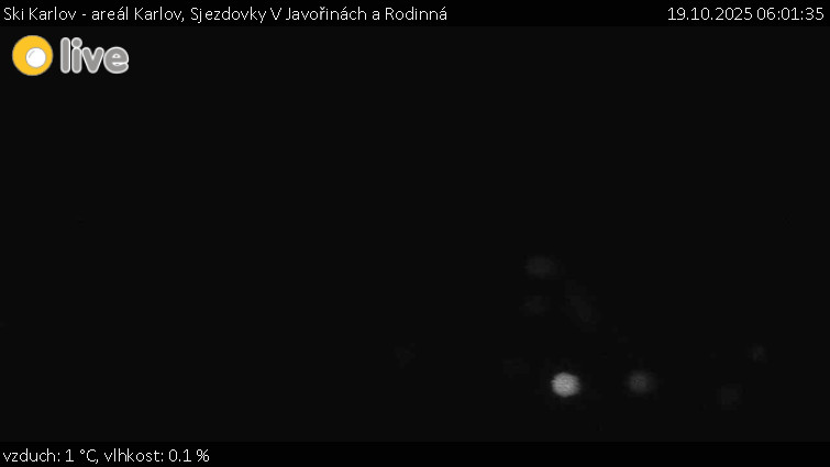 Ski Karlov - areál Karlov - Sjezdovky V Javořinách a Rodinná - 19.10.2025 v 06:01 Ski Karlov - areál Karlov - Sjezdovky V Javořinách a Rodinná - 19.10.2025 v 06:01