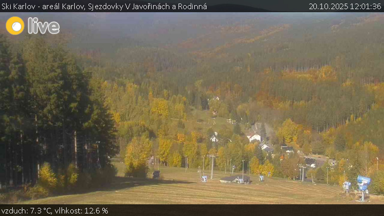 Ski Karlov - areál Karlov - Sjezdovky V Javořinách a Rodinná - 20.10.2025 v 12:01 Ski Karlov - areál Karlov - Sjezdovky V Javořinách a Rodinná - 20.10.2025 v 12:01