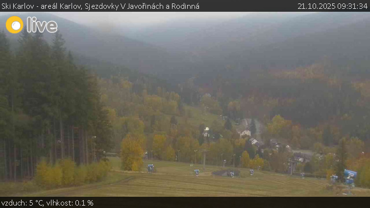 Ski Karlov - areál Karlov - Sjezdovky V Javořinách a Rodinná - 21.10.2025 v 09:31 Ski Karlov - areál Karlov - Sjezdovky V Javořinách a Rodinná - 21.10.2025 v 09:31