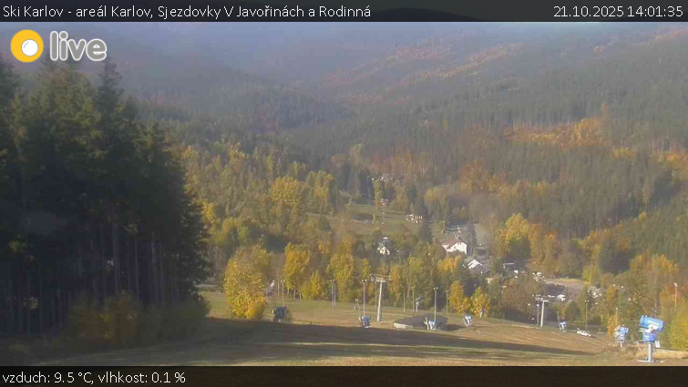 Ski Karlov - areál Karlov - Sjezdovky V Javořinách a Rodinná - 21.10.2025 v 14:01 Ski Karlov - areál Karlov - Sjezdovky V Javořinách a Rodinná - 21.10.2025 v 14:01