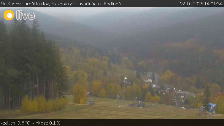 Ski Karlov - areál Karlov - Sjezdovky V Javořinách a Rodinná - 22.10.2025 v 14:01 Ski Karlov - areál Karlov - Sjezdovky V Javořinách a Rodinná - 22.10.2025 v 14:01
