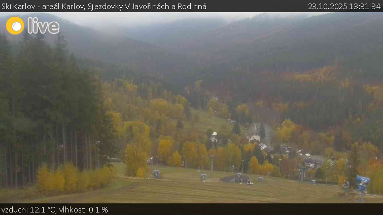 Ski Karlov - areál Karlov - Sjezdovky V Javořinách a Rodinná - 23.10.2025 v 13:31 Ski Karlov - areál Karlov - Sjezdovky V Javořinách a Rodinná - 23.10.2025 v 13:31