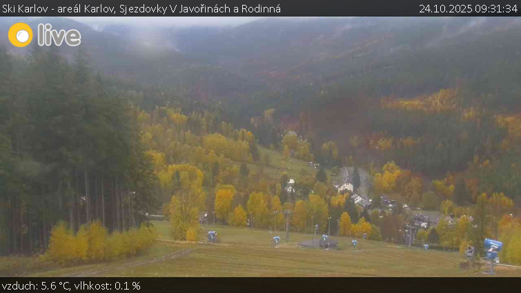 Ski Karlov - areál Karlov - Sjezdovky V Javořinách a Rodinná - 24.10.2025 v 09:31 Ski Karlov - areál Karlov - Sjezdovky V Javořinách a Rodinná - 24.10.2025 v 09:31
