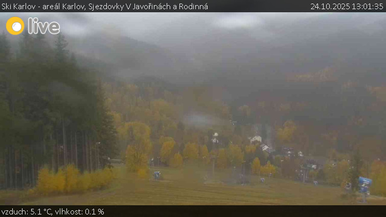 Ski Karlov - areál Karlov - Sjezdovky V Javořinách a Rodinná - 24.10.2025 v 13:01 Ski Karlov - areál Karlov - Sjezdovky V Javořinách a Rodinná - 24.10.2025 v 13:01