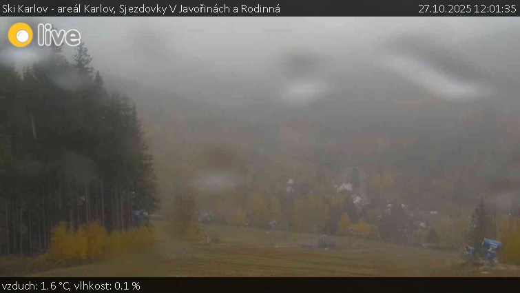 Ski Karlov - areál Karlov - Sjezdovky V Javořinách a Rodinná - 27.10.2025 v 12:01 Ski Karlov - areál Karlov - Sjezdovky V Javořinách a Rodinná - 27.10.2025 v 12:01