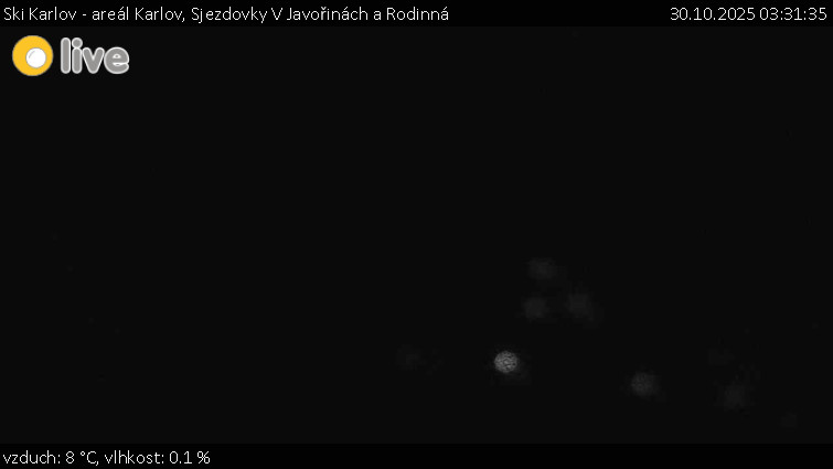 Ski Karlov - areál Karlov - Sjezdovky V Javořinách a Rodinná - 30.10.2025 v 03:31 Ski Karlov - areál Karlov - Sjezdovky V Javořinách a Rodinná - 30.10.2025 v 03:31
