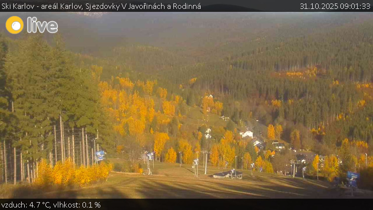 Ski Karlov - areál Karlov - Sjezdovky V Javořinách a Rodinná - 31.10.2025 v 09:01 Ski Karlov - areál Karlov - Sjezdovky V Javořinách a Rodinná - 31.10.2025 v 09:01
