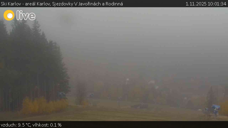 Ski Karlov - areál Karlov - Sjezdovky V Javořinách a Rodinná - 1.11.2025 v 10:01 Ski Karlov - areál Karlov - Sjezdovky V Javořinách a Rodinná - 1.11.2025 v 10:01