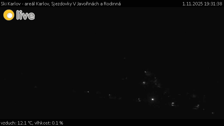 Ski Karlov - areál Karlov - Sjezdovky V Javořinách a Rodinná - 1.11.2025 v 19:31 Ski Karlov - areál Karlov - Sjezdovky V Javořinách a Rodinná - 1.11.2025 v 19:31
