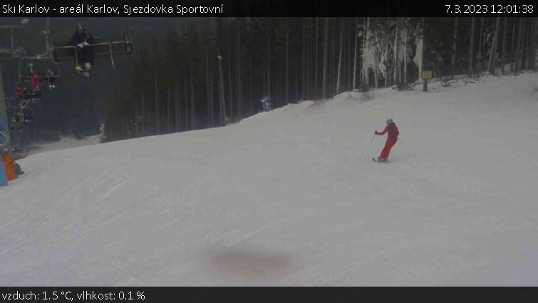Ski Karlov - areál Karlov - Sjezdovka Sportovní - 7.3.2023 v 12:01