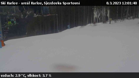 Ski Karlov - areál Karlov - Sjezdovka Sportovní - 8.3.2023 v 12:01