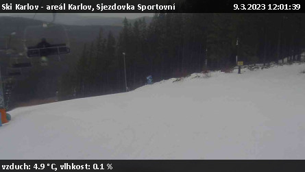 Ski Karlov - areál Karlov - Sjezdovka Sportovní - 9.3.2023 v 12:01