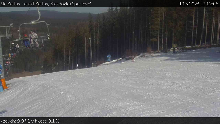 Ski Karlov - areál Karlov - Sjezdovka Sportovní - 10.3.2023 v 12:02