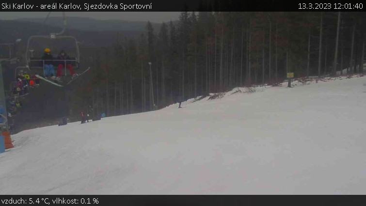 Ski Karlov - areál Karlov - Sjezdovka Sportovní - 13.3.2023 v 12:01