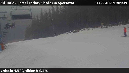 Ski Karlov - areál Karlov - Sjezdovka Sportovní - 14.3.2023 v 12:01