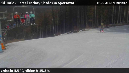Ski Karlov - areál Karlov - Sjezdovka Sportovní - 15.3.2023 v 12:01