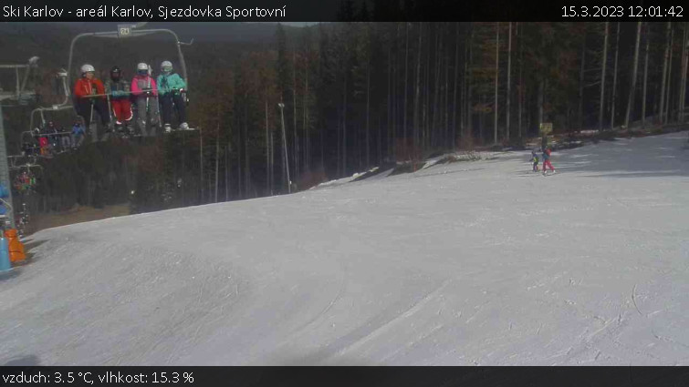 Ski Karlov - areál Karlov - Sjezdovka Sportovní - 15.3.2023 v 12:01