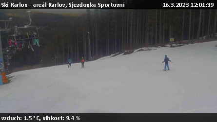 Ski Karlov - areál Karlov - Sjezdovka Sportovní - 16.3.2023 v 12:01