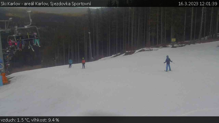 Ski Karlov - areál Karlov - Sjezdovka Sportovní - 16.3.2023 v 12:01