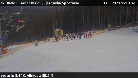 Ski Karlov - areál Karlov - Sjezdovka Sportovní - 17.3.2023 v 12:01