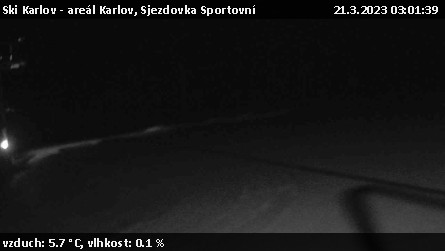 Ski Karlov - areál Karlov - Sjezdovka Sportovní - 21.3.2023 v 03:01