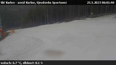 Ski Karlov - areál Karlov - Sjezdovka Sportovní - 23.3.2023 v 06:01