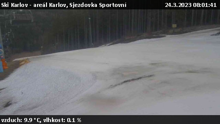 Ski Karlov - areál Karlov - Sjezdovka Sportovní - 24.3.2023 v 08:01