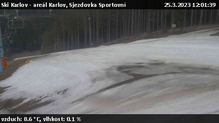 Ski Karlov - areál Karlov - Sjezdovka Sportovní - 25.3.2023 v 12:01