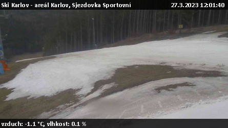 Ski Karlov - areál Karlov - Sjezdovka Sportovní - 27.3.2023 v 12:01