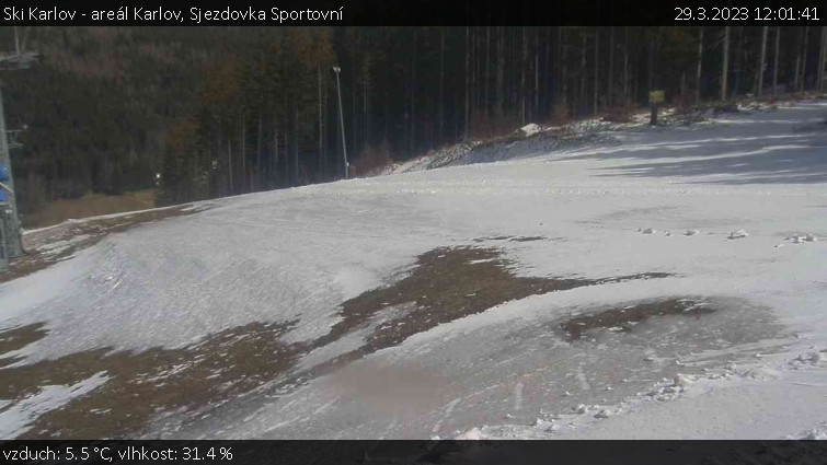 Ski Karlov - areál Karlov - Sjezdovka Sportovní - 29.3.2023 v 12:01