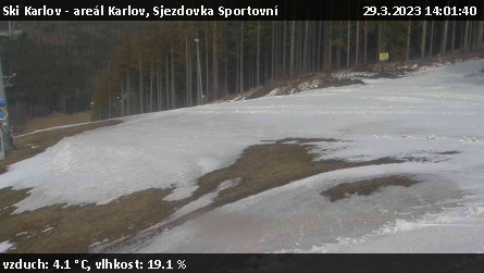 Ski Karlov - areál Karlov - Sjezdovka Sportovní - 29.3.2023 v 14:01