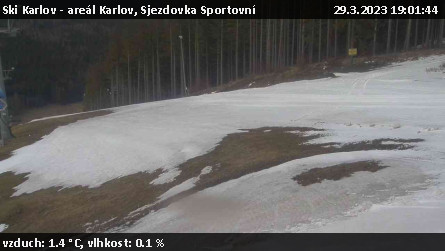 Ski Karlov - areál Karlov - Sjezdovka Sportovní - 29.3.2023 v 19:01