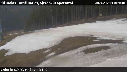Ski Karlov - areál Karlov - Sjezdovka Sportovní - 30.3.2023 v 14:01