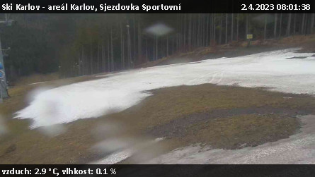 Ski Karlov - areál Karlov - Sjezdovka Sportovní - 2.4.2023 v 08:01
